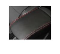 Para VW Para T-Roc 2019 2020 2021 2022 2023 Cubierta Protectora De Caja De Reposabrazos Interior Control Central Coche Autopartes(Black red thread)
