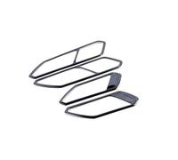 Para VW Para Tiguan MK2 2017-2019 Consola Central Faros Elevalunas Guantera Interruptor Marco Embellecedor Pegatina Negra Interior Accesorios(Style I)