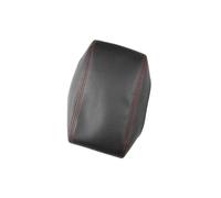 Para VW Para Touran 2007 06-12 Accesorios Para El Automóvil Cubierta De La Caja Del Reposabrazos Del Control Central De Cuero Embellecedor(A Black-red line)