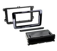 Para VW Passat CC Marco De Instalación De Radio De Coche 1-DIN Brillo Negro