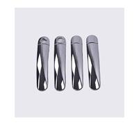 Para VW Polo 2010-2017 Cubiertas De Manija Puerta Coche Cromo Negro Accesorios Pegatinas Estilo Cubierta Manija Exterior Puerta(Silver 2 keyholes)