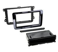 ACV Autoradioblende 1-DIN Marco Empotrable Piano Negro para VW T5 Transporter