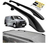 Omtec Otomotive Barras portaequipajes de techo VW T5/T6 L1 2003-2025 aluminio negro 2x
