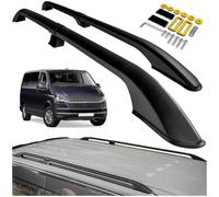 Omtec Otomotive Barras portaequipajes de techo VW T5/T6 L1 2003-2025 aluminio negro 2x