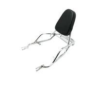Para W400 W650 W800 Portaequipajes Con Respaldo Para Motocicleta(Chrome Silver)