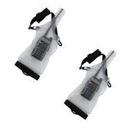 Para Walkie Talkie Impermeable PVC Bolsa Cubierta Protectora Radio Interphone Caso Diseño a prueba de polvo para exteriores (2PCS blanco)