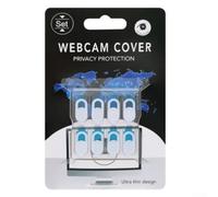 para webcam Cover Slider Ultra-Thin 0.3cm Privacy Shield para(8PCS White) | 0.3cm para ultra-thin profile, magnet slider mechanism, blocks lens view, prevents hacking, secure data