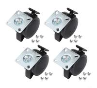 Para Weber para ruedas Spirit Grill de 4 piezas, kit de ruedas de bloqueo compatible con Spirit 200 300 Series E-210 E-310 Ex-315, piezas de repuesto de plástico negro para movilidad y estabilidad de