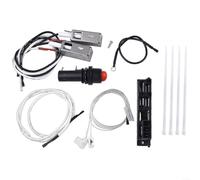 Para Weber Summit Silver B parrilla de gas de 4 quemadores para kit de repuesto de componentes de encendido que contiene electrodos, cables de 2 salidas de encendedor, piezas de botón pulsador