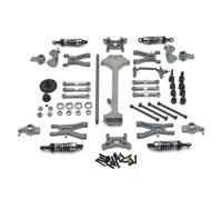 para WLtoys 1/18 A959 A949 A969 A979 K929 Accesorios Actualización De Metal para Brazo Oscilante Varillaje Copa Dirección Kit Amortiguador Piezas De Repuesto Coche RC Piezas Coche Teledirigido(Gray)