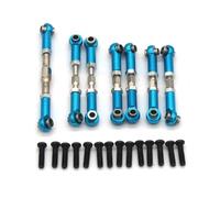 Para WLtoys 104072 1/10 RC Control Remoto Coche Drift Metal Actualización Accesorios Varilla Tracción Completa 7 Piezas Juego Reparación Reemplazo Piezas(SKY BLUE)