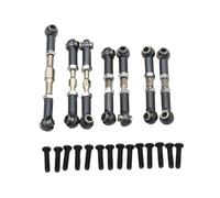 Para WLtoys 104072 1/10 RC Control Remoto Coche Drift Metal Actualización Accesorios Varilla Tracción Completa 7 Piezas Juego Reparación Reemplazo Piezas(Light Grey)