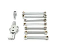 Para WLtoys 124006 12427 12428 Grupo Dirección Varilla Fija Brazo Servo Piezas Actualización Metal Modelo RC Coche Camión Para Buggy Piezas Maquetas RC(Silver)