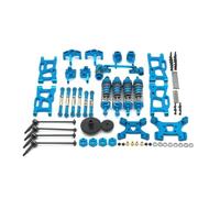 Para WLtoys 124019 1:14 144010 02 144001 1:12 Brazos Suspensión Delanteros R Bloque Dirección Varillaje Dirección Torre Amortiguación Amortiguador Accesorios RC(Blue)