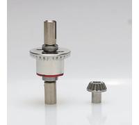 Para WLtoys 12428 12423 piezas diferenciales delanteras y traseras de metal, versiones con recubrimiento de polvo de acero que proporcionan actualizaciones de vehículos RC más fuertes y duraderas (E)