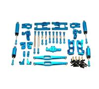 Para WLtoys 12428A 12428B C 12423 FY01 02-03 1/12 Torre De Amortiguador De Varillaje De Metal Para Brazo Oscilante Juego De Copa De Dirección De Coche RC RC Barra Tracción(Blue)