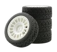 Para Wltoys 144001 1/18 1/16 1/10 4 Uds RC Coche 66mm Neumáticos De Goma Para Buggy Crawler On/Off Road Repuestos Reemplazos Maquetas Orugas RC(White,A)