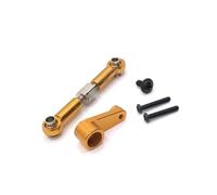 Para Wltoys 144001 144002 144010 124007 124016 124017 124018 124019 Brazo Servo Dirección Metal Varilla Enlace Bocina Piezas Actualización Coche RC Piezas Maquetas RC(Yellow)