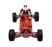 Para WLtoys 144010 144001 02 1/14 Chasis Metal Parachoques Delantero Amortiguador Torre Ala Trasera Rueda Brazo Servo RC Juego Coche Piezas Amortiguador RC(Red)