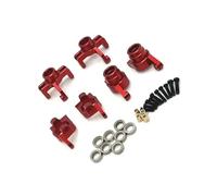 Para Wltoys 144016 144018 Bloque De Dirección Metal Kit Trasero Soporte Para Cubo Piezas Mejora Coche RC Accesorios Reemplazo Maquetas Orugas RC(Red)