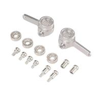 Para Wltoys 284131 284161 284010 Para K969 K979 K989 K999 P929 P939 2 Piezas Copa Dirección Delantera Metal Con Rodamientos Para Coche RC Rc Maquetas Piezas(Silver)