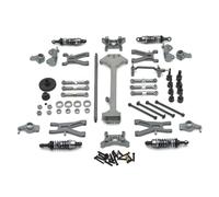 Para WLtoys A959 A949 A969 A979 K929 1/18 Actualización Metal Brazo Oscilante Varillaje Copa Dirección Kit Amortiguador Piezas Coche RC Cazoleta DireccióN Rc(Gray)