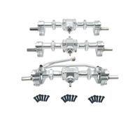 Para WPL B16 B36 1/16 Ejes Puerta Delantera Media Trasera Metal Tracción Seis Ruedas Piezas Coche RC Modelo Mejorado Accesorio Montaje Ejes Juguetes RC(Silver)