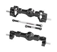 Para WPL C14 C24 B14 B24 B16 B36 C64-1 C74-1 1/16 1/10 CNC Juego Eje Portal Trasero Delantero Aluminio Ejes Completos Modelo Coche RC Ejes Juguetes RC(Black,1set)