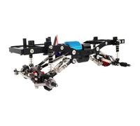 para WPL C14 C24 C24-1 1/16 Kit Chasis Marco Metal con Eje Caja Cambios Amortiguadores Neumáticos Repuestos Actualización Autos RC Distancia Entre Ejes Accesorios Ensamblaje Reemplazo RC