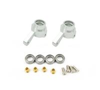 Para WPL C14 C24 C34 C44 B14 B1 B16 B24 B36 Para MN D90 D91 Para MN99S Puente Eje Delantero Metal Copa Dirección Kit Copa Giro Repuesto Coche RC Piezas Maquetas RC(Silver)