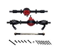 Para WPL C44 C34 FJ45 1/16 Conjunto Eje Delantero Trasero Kit Piezas Actualización Metal Accesorios Modelo Coche RC Ensamblaje Reapir Ejes Juguetes RC(Black)