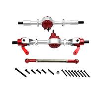 Para WPL C44 C34 FJ45 1/16 Conjunto Eje Delantero Trasero Kit Piezas Actualización Metal Accesorios Modelo Coche RC Ensamblaje Reapir Ejes Juguetes RC(Red)