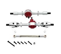 Para WPL C44 C34 FJ45 1/16 Conjunto Eje Delantero Trasero Kit Piezas Actualización Metal Accesorios Modelo Coche RC Ensamblaje Reapir Ejes Juguetes RC(Silver)