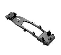Para WPL D12 1/10 1 Pieza CNC Metal Carrocería Chasis Marco Viga RC Drift Car DIY Actualización Piezas Accesorios Reemplazo Piezas(Black)