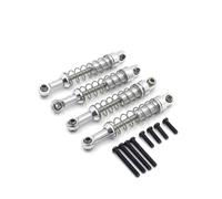 Para WPL Para MN D90 D91 D96 Para MN98 99S C14 C24 B14 B24 1/12 RC Piezas De Coche Actualización Metal 4 Piezas Exteriores Para Reparación Amortiguadores Resorte Accesorios Accesorios RC(Silver)