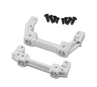 Para Wrangler Para Axial Para SCX10 II 90046 90047 1/10 Soporte Parachoques Delantero Metal Soporte Servo Piezas Actualización Para Coche Pista RC Piezas(Silver)