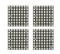 Para WS2812B LED RGB de 64 bits 8 x 8, para panel MATRIX, módulo de puntos a todo color 5050 para proyectos Arduino, control digital de 5 V con chip integrado, 6,5 x 6,5 cm, paquete de 4