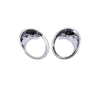 Para X1 F48 2016-2019 ABS Fibra Carbono Estilo Coche Marco Luz Antiniebla Delantera Cubierta Anillo De Lámpara Embellecedor 2 Piezas Coche Interior Accesorios(Bright silver)