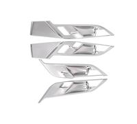 Para X1 F48 X2 F47 2016 2017 2018 2019 2020 2021 ABS Cromo Cubierta Interior De La Manija Puerta Del Coche Adhesivo Protector Borde HRQCTIM(Plata)