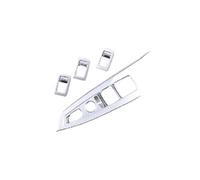 Para X3 X4 F25 F26 2011-2017 Adhesivo Decorativo De Marco En ABS Con Acabado Fibra Carbono Para Los Botones Elevalunas Del Automóvil Molduras interiores de coche(Style B Silver)