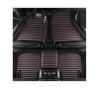 para X5 E53 1999-2006 E70 F15 G05 2018-2023 Alfombrillas Cuero A Rayas Personalizadas Interior del Coche Alfombrillas Impermeables para Los Pies(Black Red 5 Seat,X5 E70 2006-2013)