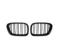 Para X5 E53 1999-2006 Rejillas Parachoques Delantero Carreras Estilo Doble Línea Rejillas Rejilla Riñón Delanteras(Double-Glossy Black-B)