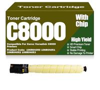 para Xerox 106R04050 106R04051 106R04052 106R04053 Cartuchos de tóner con Chip Compatibles para Xerox Versalink C8000 Impresoras de Alto Rendimiento,Yellow-C8000