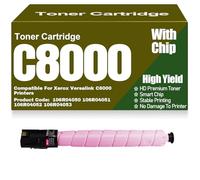 para Xerox 106R04050 106R04051 106R04052 106R04053 Cartuchos de tóner con Chip Compatibles para Xerox Versalink C8000 Impresoras de Alto Rendimiento,Magenta-C8000