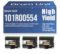 para Xerox B400N B405N Unidad de Tambor Tambor de imágenes Compatible 101R00554 Alto Rendimiento para Xerox VersaLink B400 B405 B400DN B405DN Impresoras 80000 páginas,3PC-Black