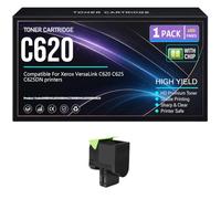 para Xerox C620 C625 Cartuchos tóner Chip Compatibles 006R04616 | 006R04617 006R04618 006R04619 Tóner para Xerox VersaLink C620 C625 C625DN Impresoras Alto rendimiento,Cyan-C625DN
