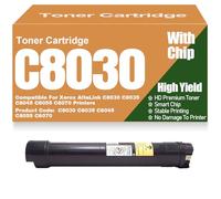 para Xerox C8030 C8035 C8045 C8055 C8070 Cartuchos de tóner Alto Rendimiento Tóner Compatible Alta Capacidad para Xerox AltaLink C8030 C8035 C8045 C8055 C8070 Impresoras,Black-C8030
