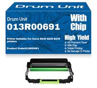 para Xerox Unidad de Tambor Compatible 013R00691 (Tambor de Imagen) de Alto Rendimiento (12.000 páginas) para Modelos B230 B225 y B235,1PC-Black