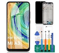 para Xiaomi MI A3 Pantalla de Repuesto para MI CC9e Pantalla LCD para Xiaomi MI A3 Pantalla Táctil Digitalizador Conjunto Kits de Reparación con Marco (Sin función de Huellas Dactilares, Negro)