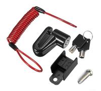 Para xiaomi para M365 Scooter eléctrico bloqueo de freno de disco con alambre de acero alarma antirrobo 110dB bloqueo de seguridad para motocicletas, bicicletas, scooters (rojo negro)